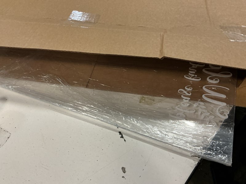 Condition photo showing Good Condition for Acrylic Wedding Seating Chart Board, 24x18 Inches Welcome Find Your Seat Display Board for Wedding Reception (Clear)