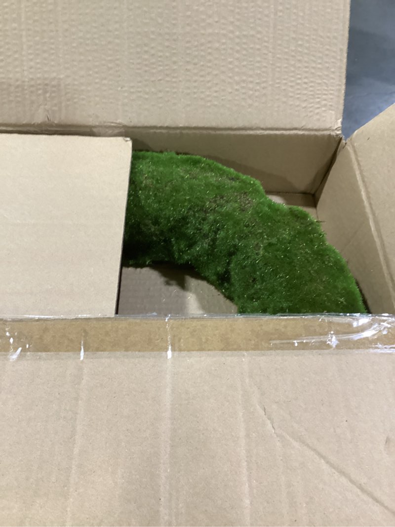 Condition photo showing New/Like New for Nearly Natural 18in. Moss Artificial Wreath