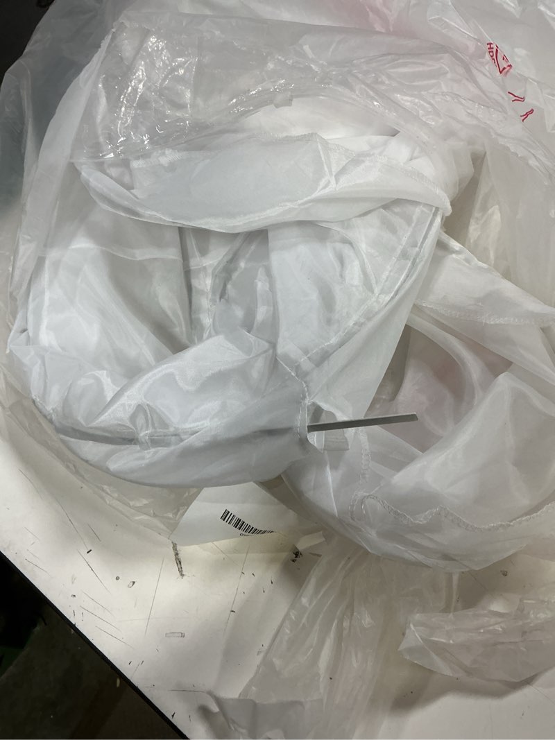 Condition photo showing As Is for yuluosha women crinoline hoop petticoats skirt slips floor length underskirt for ball gown wedding dress one size 6 hoop white