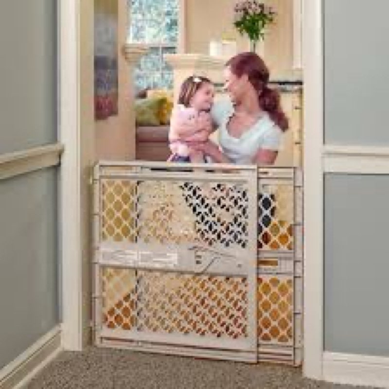 Toddleroo by North States - Supergate Ergo Baby Gate: Plastic Baby Gate for Stairs & Doorways - Adju