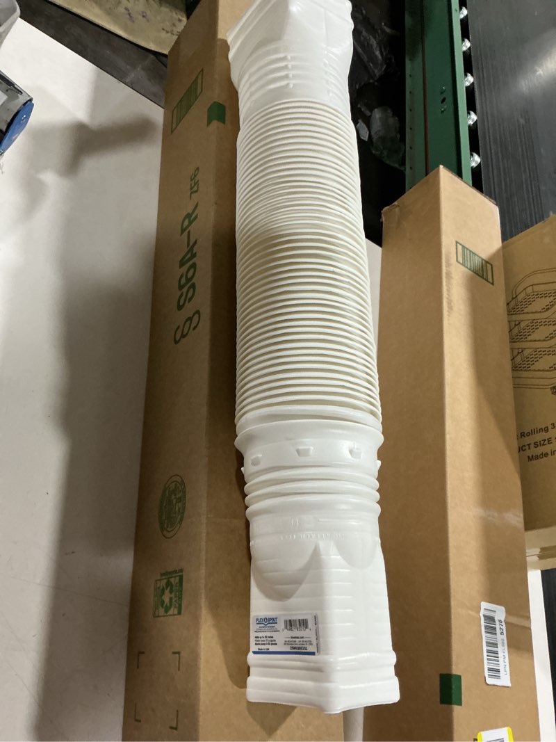 Condition photo showing New/Like New for amerimax flex-a-spout downspout extension  white roof gutter accessories
