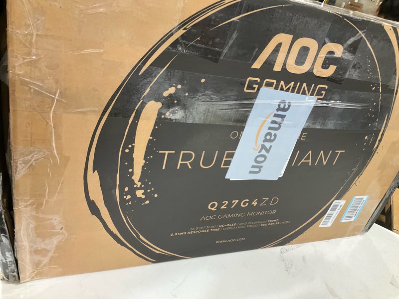 Condition photo showing New/Like New for AOC Q27G4ZD 27" QD OLED Gaming Monitor, QHD 2560 x 1440, 240Hz 0.03ms, HDMI 2.0 x2, Display Port x2, G-Sync Compatible, Console Gaming Ready, 3-Year Zero-Bright-Dot 27 Inch QHD|240Hz|QD-OLED|Gaming