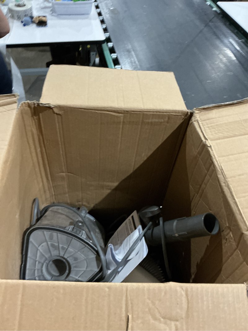 Condition photo showing As Is for shark upright vacuum, navigator lift-away deluxe with large dust cup capacity, hepa filter, swivel steering, upholstery tool & crevice tool, blue, nv360