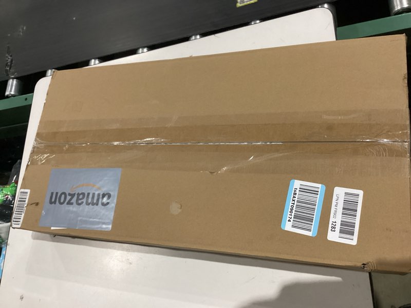 Condition photo showing As Is for Large Under Desk Mounted Sliding Drawer with Pencil Tray and 60 Degree Tilt Panel to Pull Out, 26'' Long & 13'' deep Large Storage Organizer for Sit Stand Workstation XL Without Bamboo Tray