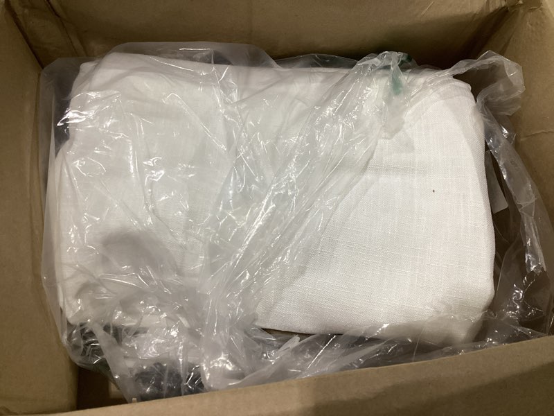 Condition photo showing Good Condition for Pleated Linen Curtains 96 Inches Long for Living Room 2 Panel Set Cream Ivory Beige Semi Sheer Light Filtering Pinch Pleat with Hooks Back Tab Drapes Neutral Boho 96 Inch Curtain for Bedroom Window Natural Linen 40"W x 96"L (Pack of 2)