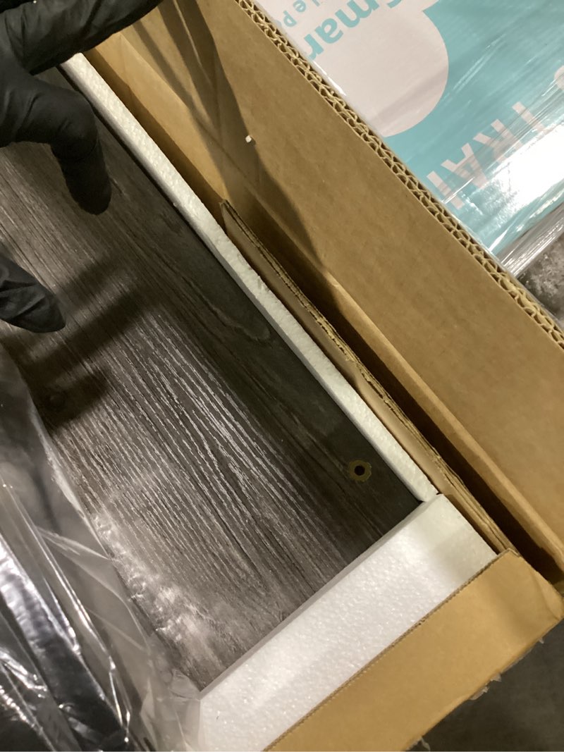 Condition photo showing New/Like New for superjare 102.4 inch sofa table with power outlets and usb-c port, 5.9 inch narrow console tables, entryway hallway couch tables with storage, behind sofa, small spaces, living room, black black 7.9''dx102.4''wx31.5''h