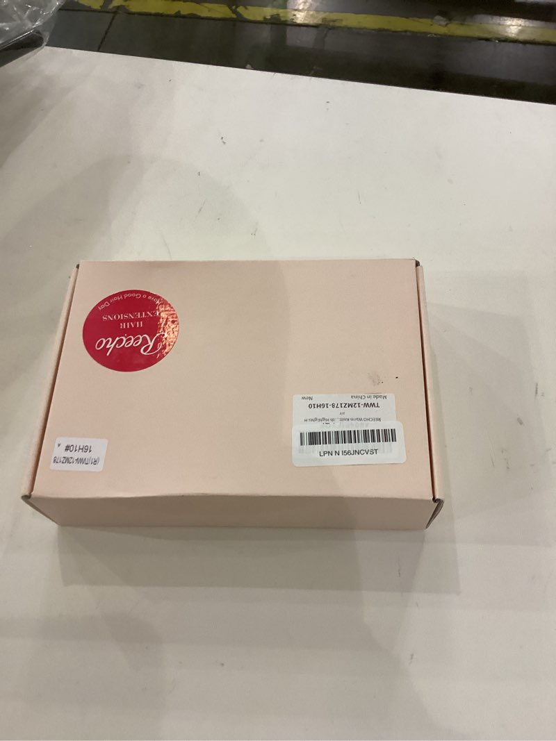 Condition photo showing New/Like New for REECHO Warm Knitted Beanie Hat with 12" Beach Wavy Synthetic Hairpiece for Women - Beige, Golden Blonde with Highlights Hair 12 Inch (Pack of 1) Beige Beanie, Golden Blonde with Highlights Hair