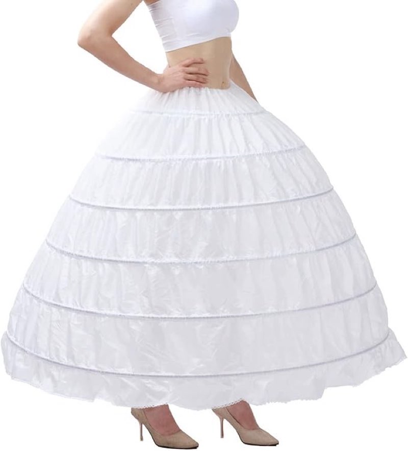 women crinoline petticoat 4 hoop skirt slips a-line long underskirt for wedding bridal dress ball gown