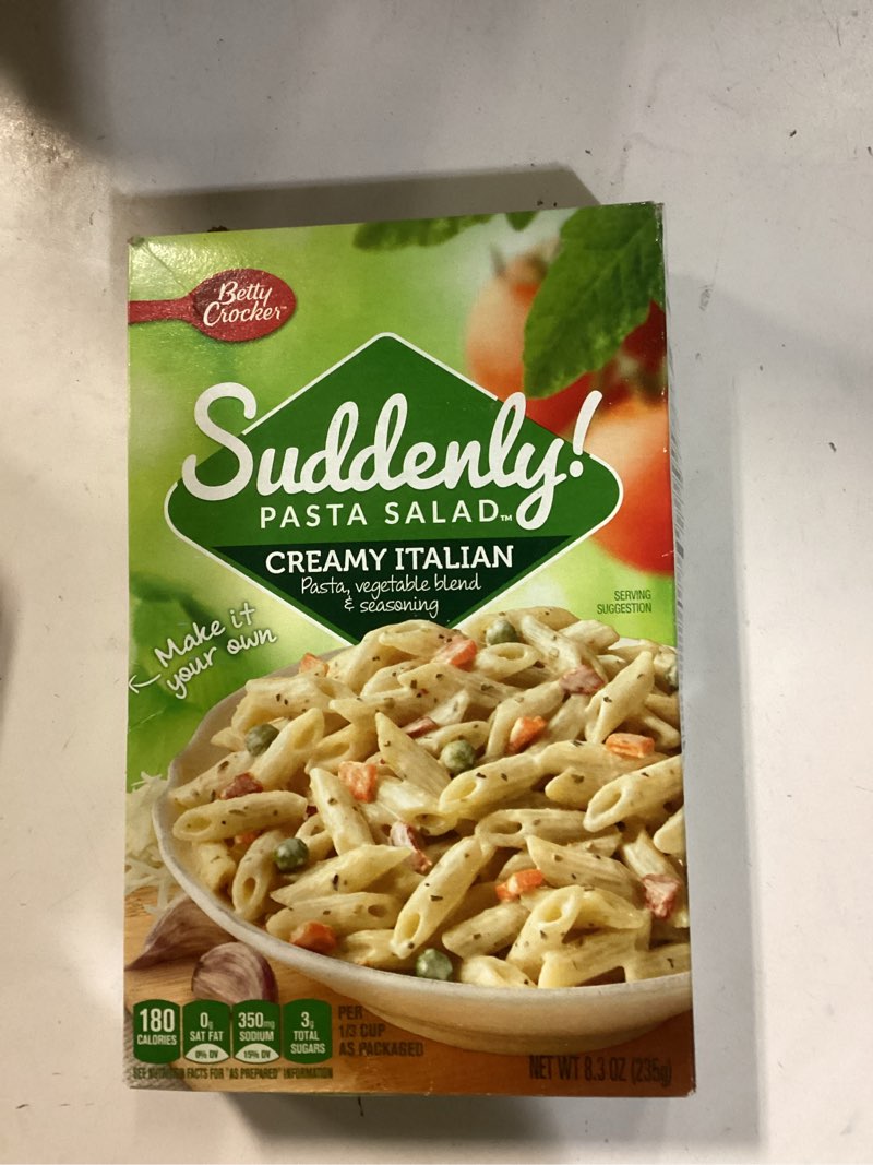 Condition photo showing New/Like New for Betty Crocker Dry Meals Pasta Salad Creamy Italian, 8.3 oz 8.3 oz (Pack of 1)