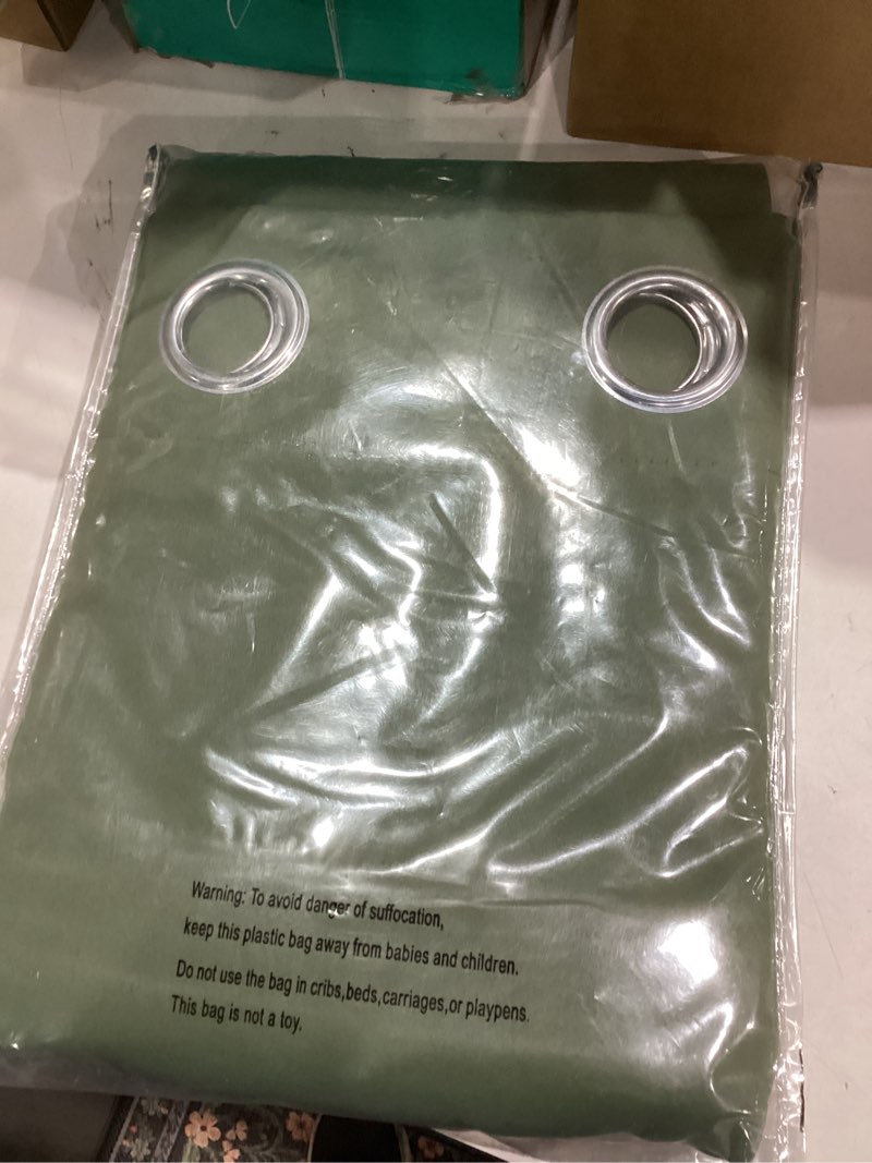 Condition photo showing Good Condition for H.VERSAILTEX Ultra Soft Microfiber Thermal Insulated Antique Copper Grommet Blackout Curtains/Window Treatment Draperies 52 by 72 - Inch for Living Room/Bedroom,Set of 2 - Bronze Green