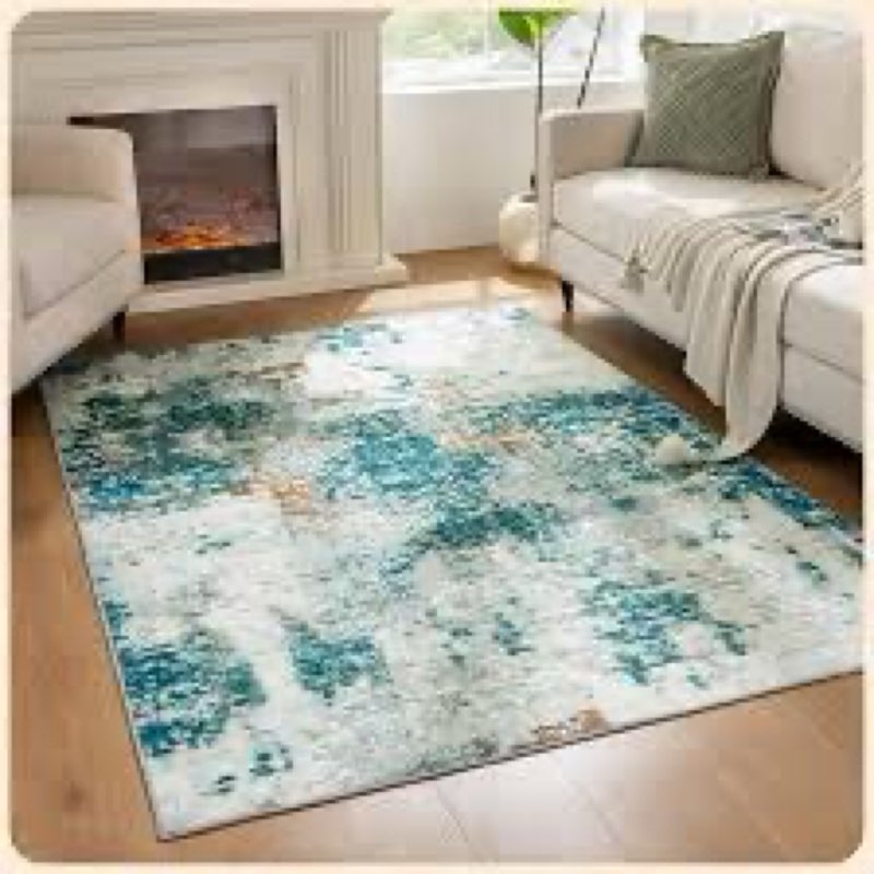 istana 6x9 area rug - multi colors rugs for living room 6x9 - foldable boho rugs for bedroom - stain