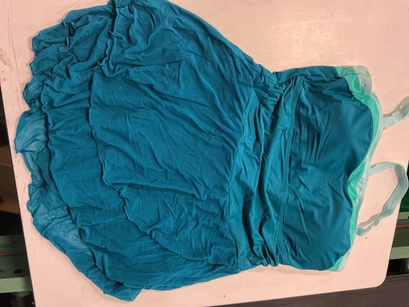 Condition photo showing Good Condition for blooming jelly womens one piece swim dress swimsuit 2026 modest swim skirts modest neon color block cute swimwear peacock color block xx-large