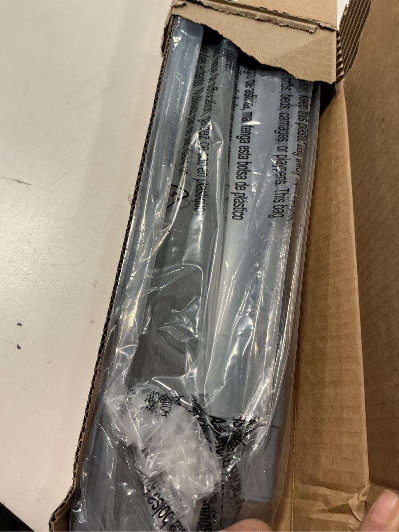 Condition photo showing As Is for LazBlinds No Tools No Drill Cordless Cellular Shades, Blackout Light Blocking Honeycomb Shades for Home, Thermal Insulation Blinds for Windows, 20" W x 48" H, Dark Grey Blackout-dark Grey 20" W x 48" H