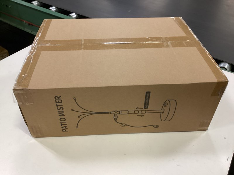 Condition photo showing New/Like New for Patened Standing Misters for Outside Patio - Adjustable Height 5.3FT, Portable Misting System for Cooling Outdoor, Water Mister for Mist Playing, Sprinkler Cooler Patio Backyard Porch with Sturdy Base Black-Telescopic