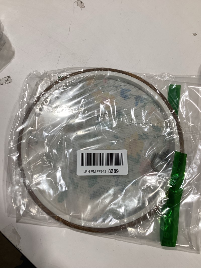 Condition photo showing As Is for KSDUT Boho Flower Floral Wall Decor Art - Botanical Neutral Wall Art Canvas Frame Hanging Prints, Vintage Landscape Wildflower Round Wall Art Decor for Home Decorations 10"x10"