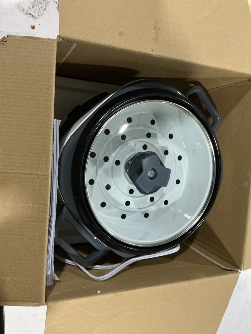 Condition photo showing As Is for black+decker 16-cup rice cooker, rc516, 8-cup uncooked rice, steaming basket, removable non-stick bowl, one touch