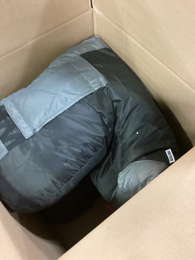 big joe dorm bean bag chair with drink holder and pocket, black smartmax, durable polyester nylon blend, 3 feet