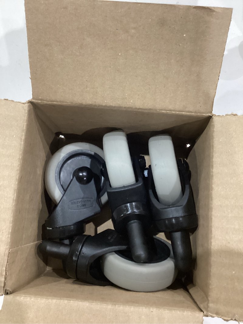 Condition photo showing As Is for Replacement Casters Compatible with Rubbermaid WaveBrake Mop Bucket Casters - 3 Non-Marking Wheels Set of 4 Black Gray