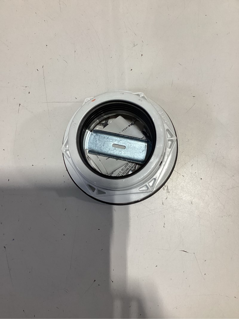Condition photo showing Good Condition for oatey 2-in pvc no-caulk shower drain with round stainless steel strainer