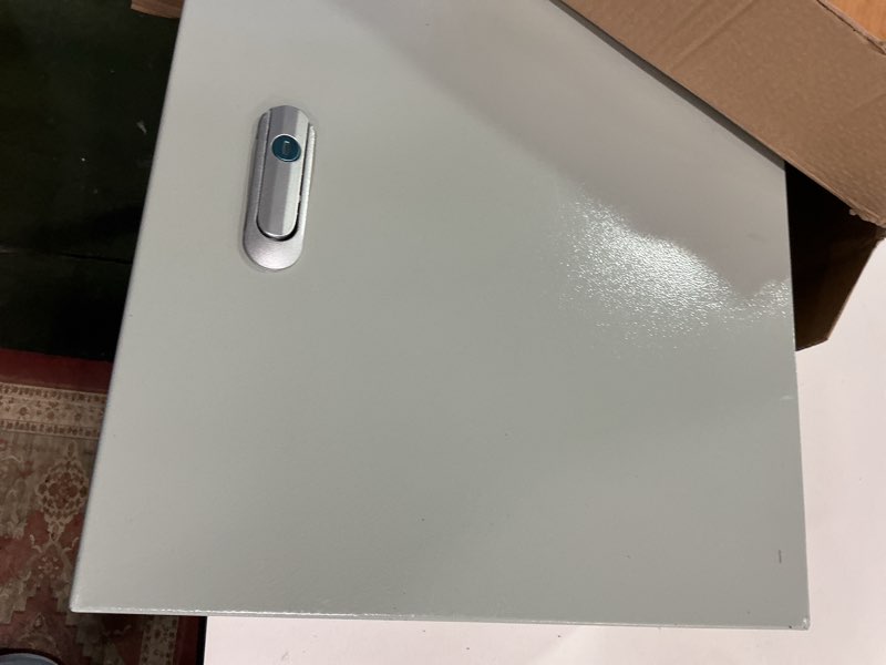 Condition photo showing Good Condition for Outdoor Electrical Box 16 x 16 x 8”D NEMA 4X Enclosure Steel Box, Waterproof & Dustproof Outdoor/Indoor Lockable Electrical Junction Box, with Mounting Plate