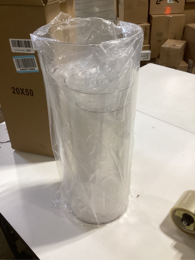 Condition photo showing Good Condition for extra large acrylic cylinder clear vase for floor, 20 in tall big wide mouth plastic unbreakable hurricane flower vases of 3 for home decor (d 8", d 6", d 4.8" + 3 holder) 3-xxl clear
