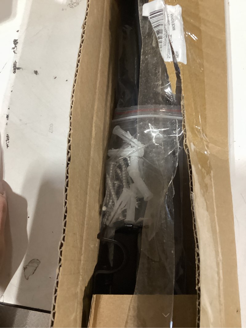 Condition photo showing Good Condition for 2 pack curtain rods for window 32 and 48, black 5/8 inch splicing single window curtain rod set with brackets black 32-46'' (2 pack)