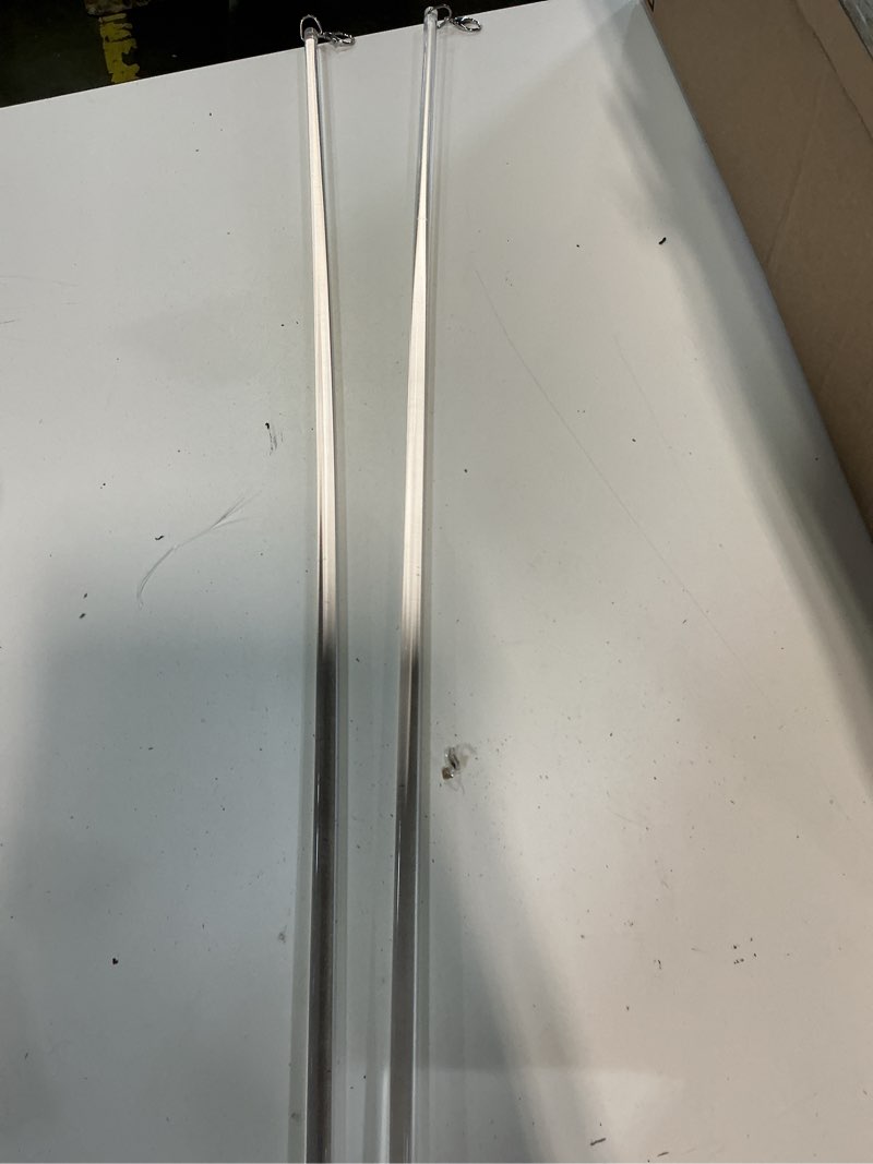 Condition photo showing New/Like New for curtain pull wand,30 inches acrylic clear curtain rod with hook ideal for high hanging curtain opening-closing(clear, 2pcs) clear 2 pack