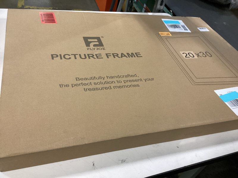 Condition photo showing New/Like New for 20 x 30 Poster Frame, USA-Sourced Natural Cherry Wood Picture Frame with Tempered Glass, Handcrafted Rounded Corner 20x30 Wooden Frame Matted to 16x20 Photos, Horizontal or Vertical Wall Mounting 20x30, 1P USA-Sourced Cherry Wood