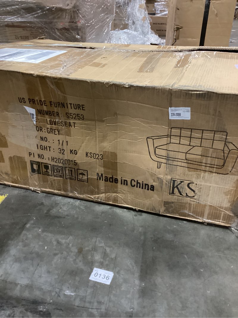 US Pride Furniture Grey Loveseat