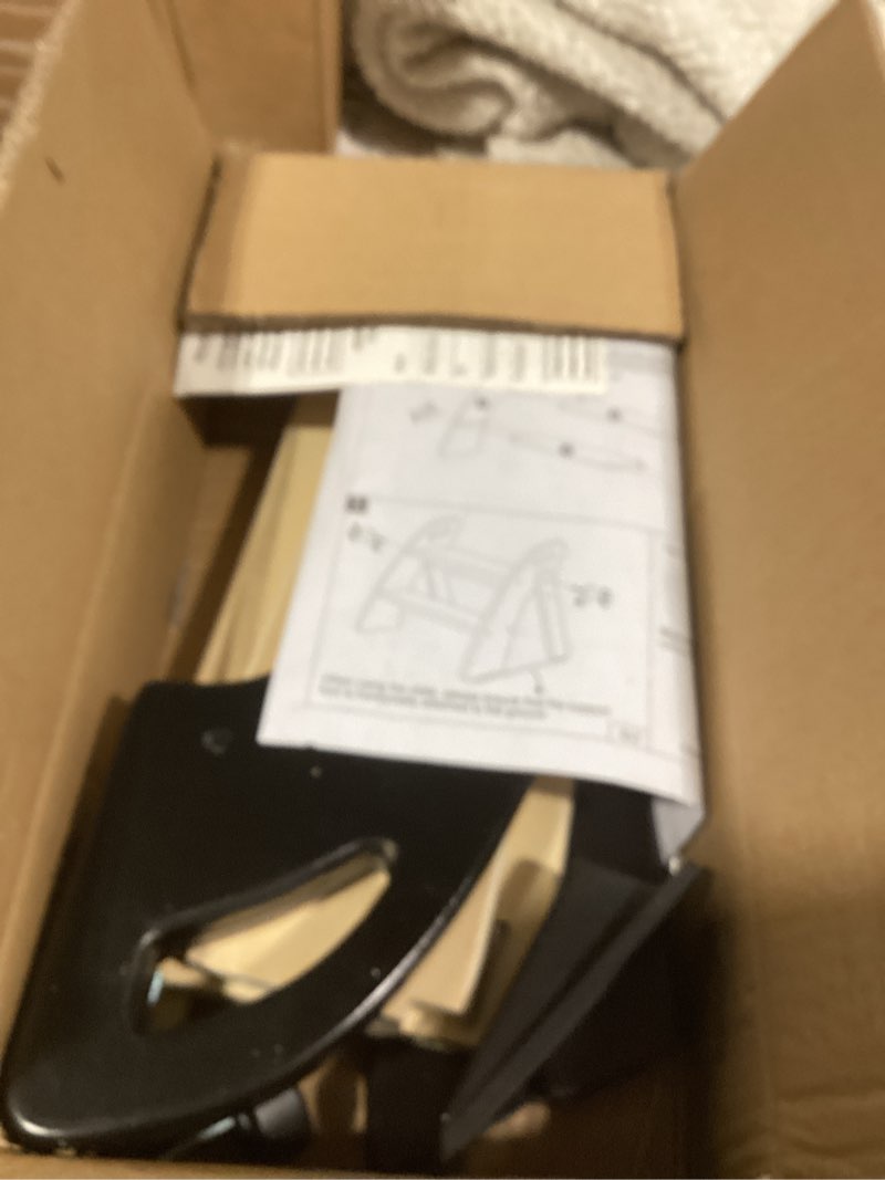 Condition photo showing As Is for Wooden 2 Step Stool for Kids Bathroom Sink Foldable Anti-Slip 2-Step for Toilet Potty Training, Child Stepping Stool for Kitchen Nursery Bedroom, Sturdy Non Slip Adult Stool for Closet Black St-black