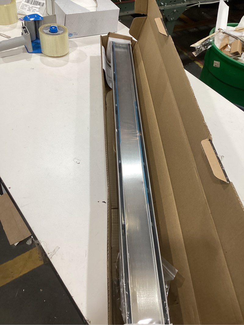 Condition photo showing New/Like New for Tile Insert Linear Shower Drain 36 Inch, 2 in 1 Brushed Nickel Shower Drain, 304 Stainless Steel Drain Shower with Tile Insert Grate, Shower Floor Drain Brushed Nickel 36IN