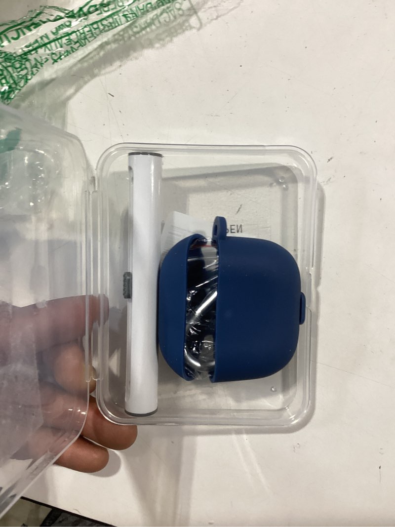 Condition photo showing Good Condition for for airpods 4 case, come with cleaner kit,soft skin silicone case cover with keychain, full protective case for men and women, compatible with airpods 4th generation case,sapphire blue airpods 4 case a2-sapphire blue