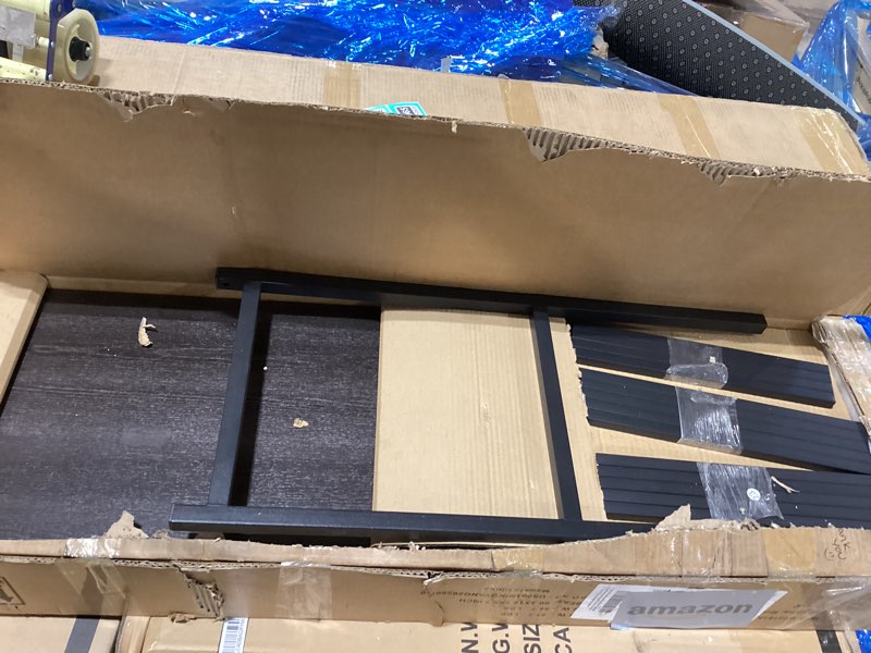 Condition photo showing Good Condition for Full Size Loft Bed with Desk and Storage Shelves, Full Size Loft Bed with Wardrobe, Hanging Rod, Gua