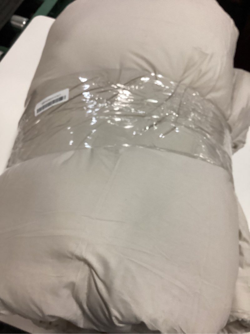 Condition photo showing As Is for Shilucheng Waffle Cotton King Size Comforter Set - 3 Piece Bedding Set with Comforter and 2 Pillow Shams, Soft & Breathable All-Season Waffle Weave Comforter, Machine Washable, Beige Beige King