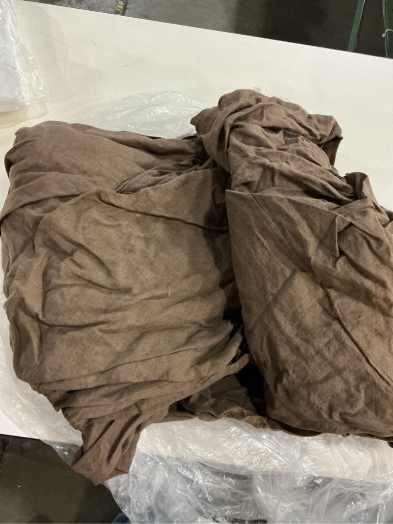 Condition photo showing Good Condition for european linen duvet cover, king/cal king, espresso