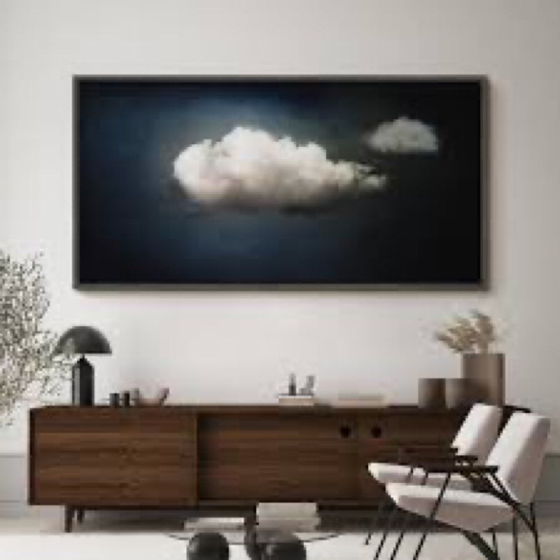 Clouds Artistic Cloud Vintage Style Antique Retro Fine Art Colorful Bedroom Extra Large Wall Decor Framed Print