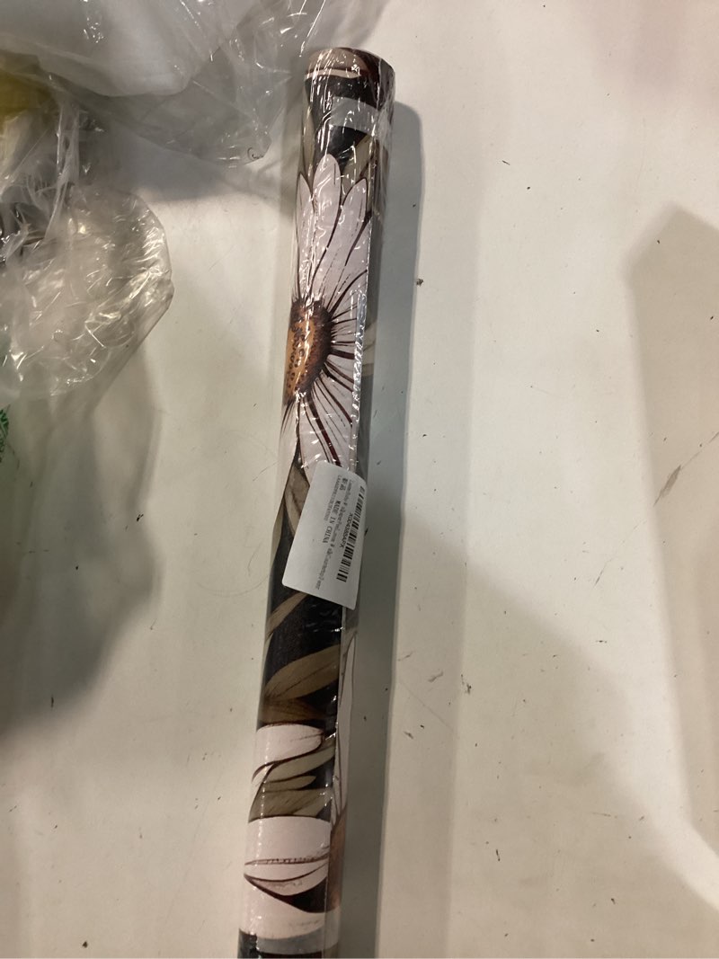 Condition photo showing New/Like New for laatse boho wallpaper peel and stick dark floral contact paper 17.5in x 118in vinyl waterproof self-adhesive vintage botanical large daisy wall paper for bedroom walls countertop decor 118" x 17.5" black,green