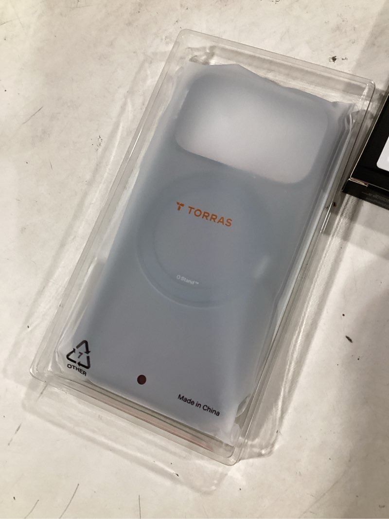Condition photo showing Good Condition for torras 360 magnetic stand for iphone 17 pro case, [fit for magsafe] [rotatable ring kickstand] [4x mil-grade shockproof] slim phone cover, camera button, obsidian black, translucent, ostand o3 fitness d-obsidian black for iphone 17 pro