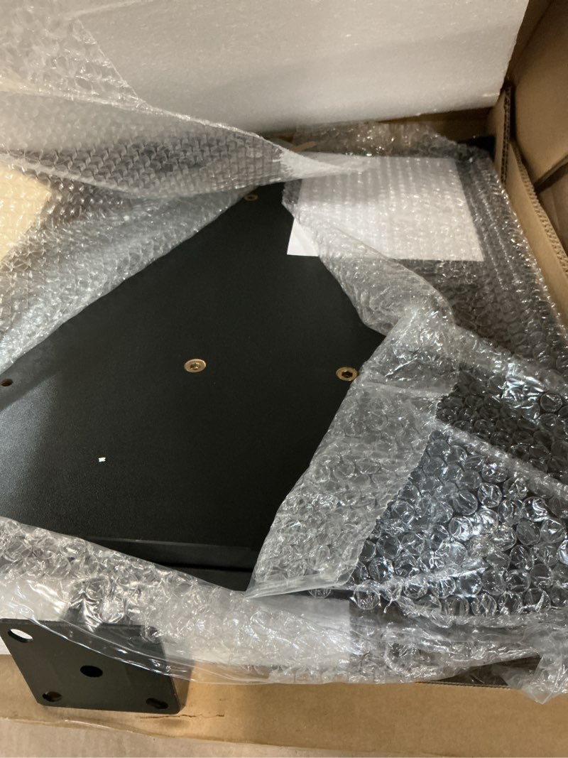 Condition photo showing As Is for C Shaped End Table,20" W x 14" L,17"-31" Adjustable Height,Swivel and Turnable Desktop,Foldable Side Table for Small Spaces,Black Walnut (Black, 19.7" x 13.8") Black 19.7" x 13.8"