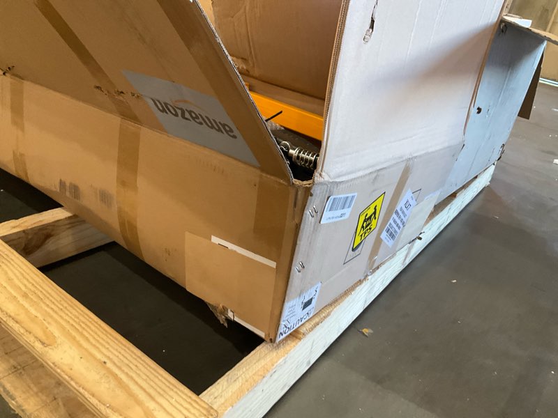 Condition photo showing As Is for industrial hydraulic lift cart