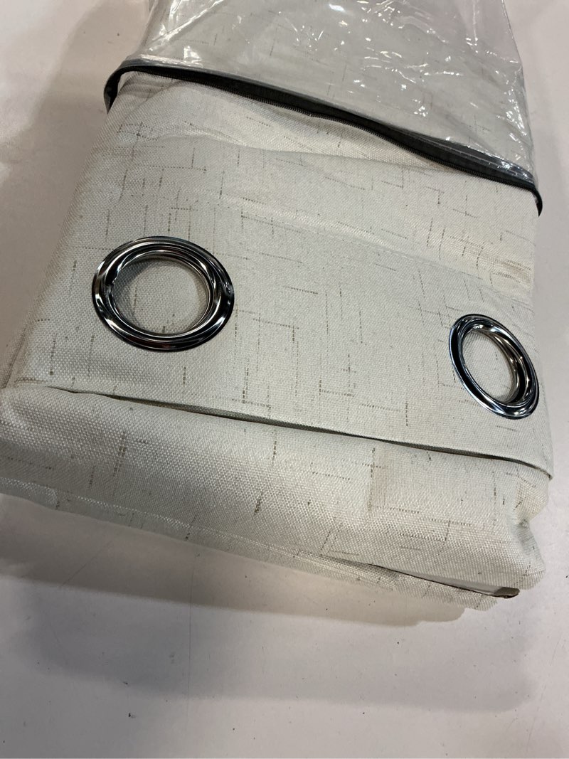 Condition photo showing Good Condition for H.VERSAILTEX 100% Blackout Curtains Ivory, Linen Blackout Curtains 96 inch Curtains 2 Panel Set, Elegant Curtain for Bedroom Grommet Drapes Window Curtains Living Room Drapes Ivory 52"W x 96"L (Pack of 2)