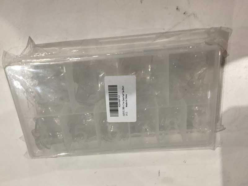 Condition photo showing Good Condition for asonrl 500pcs clear duck nail tips short - 10 sizes pre-shaped professional press ons for nail exten