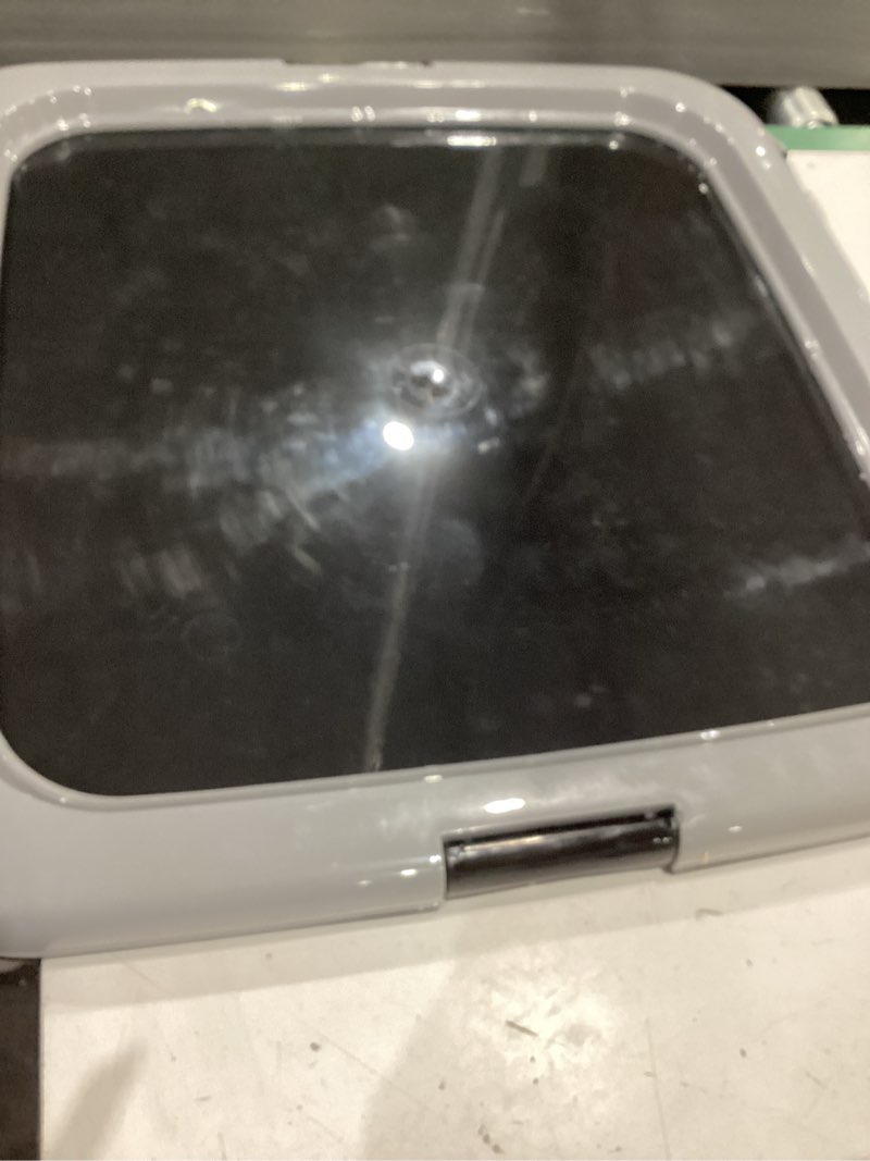 Condition photo showing Good Condition for iris usa pee pad holder for dogs and puppies, potty training tray with secured latches, non-skid feet, leak protection, easy clean surface, fits 22"x 22" puppy pads size or larger, black/gray 22" x 22" black/gray