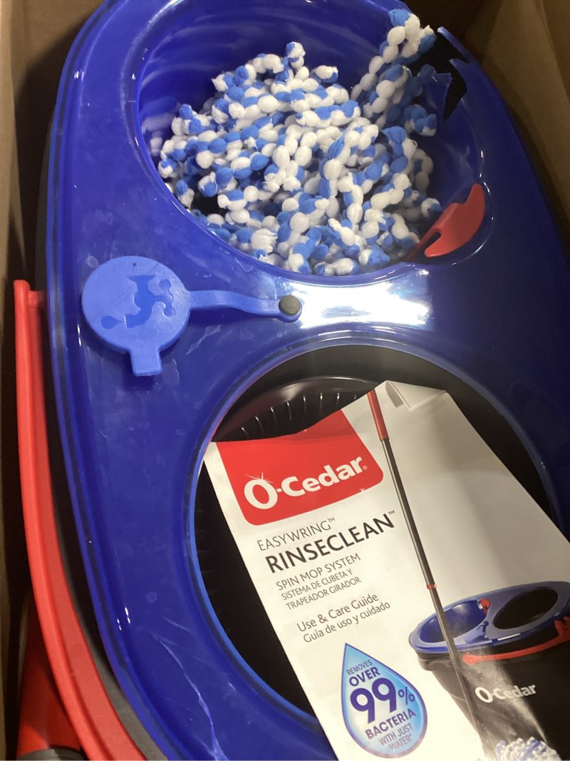 O-Cedar RinseClean Spin Mop & Bucket System | Clean with Water | Removes 99% of Bacteria
