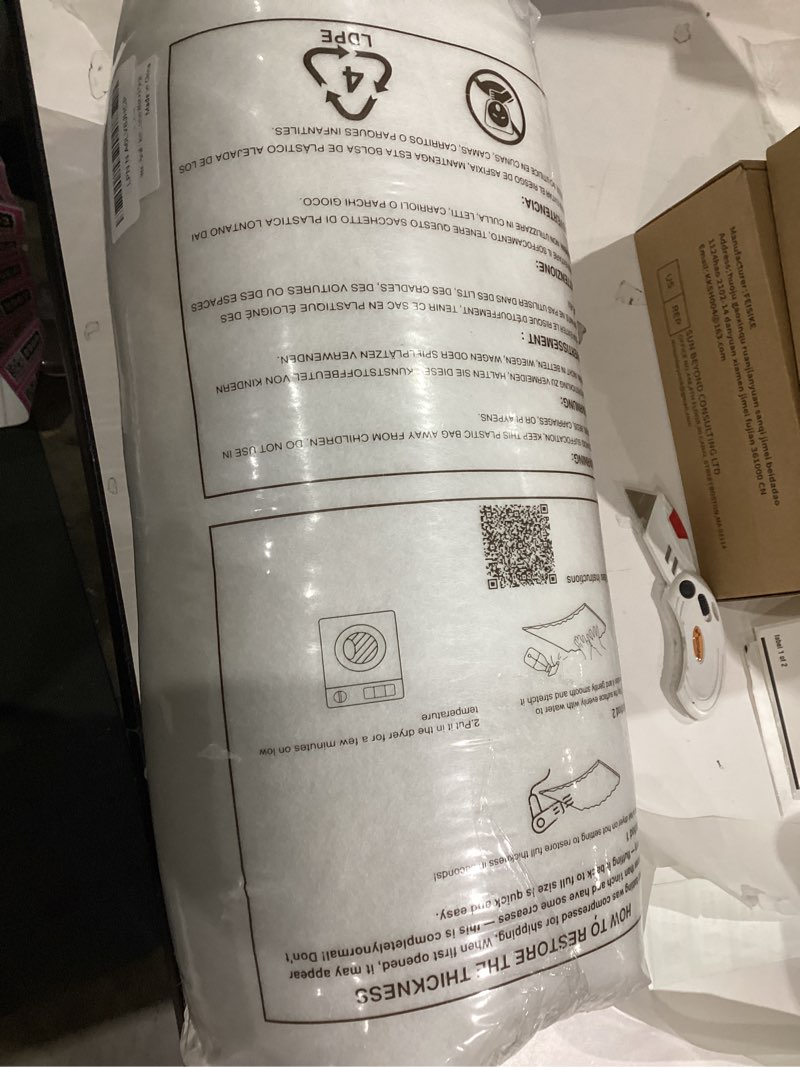 Condition photo showing Good Condition for 1 Inch Thick Upholstery Batting for Cushions Foam Polyester Batting Roll 260 g/sqm Couch Cushion Wrap, 36 Inches Wide x 5 Yards 36" x 180" x 1"