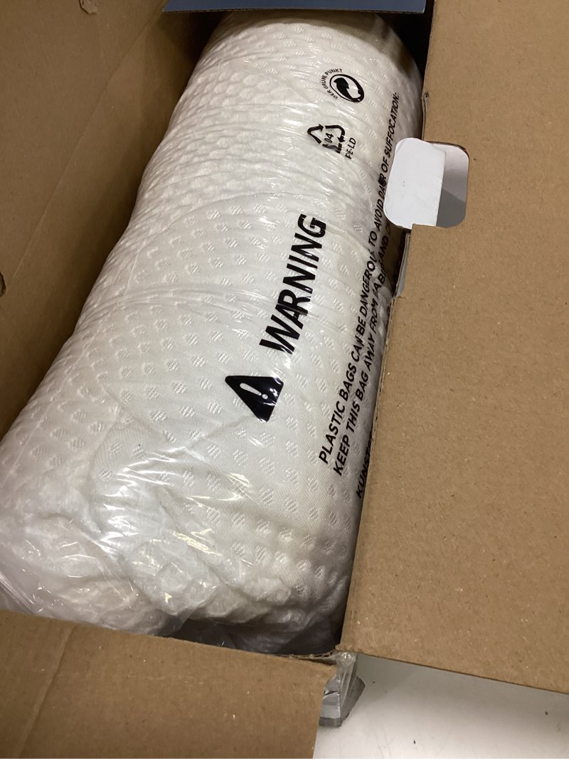 Condition photo showing Good Condition for osteo cervical pillow for neck pain relief, hollow design odorless memory foam pillows with cooling case, adjustable orthopedic bed pillow for sleeping, support for side back sleepers queen(25.5*16.5*5.2/4.1 inches) white