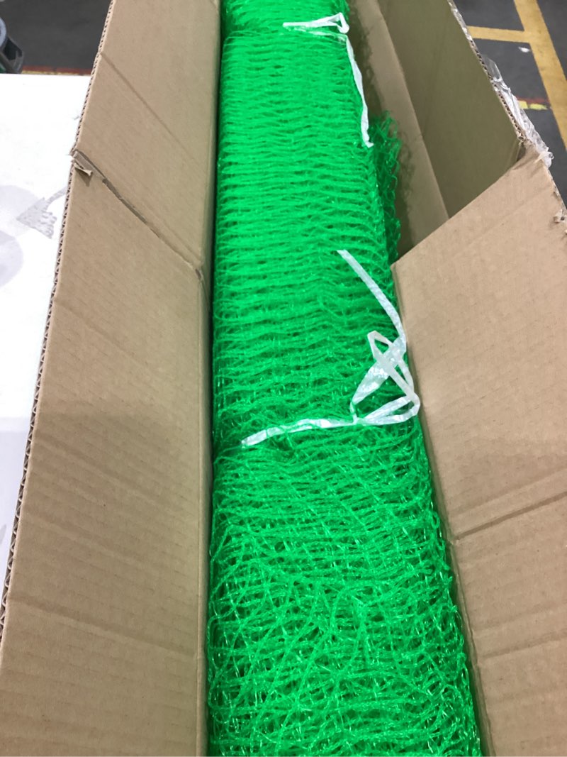 Condition photo showing Good Condition for temporary fence with posts, 4'x50' plastic fencing garden fence animals barrier with fiberglass stake windbreak rope, portable snow fences, fencing for dogs outdoors backyard (green) green 4x50 ft