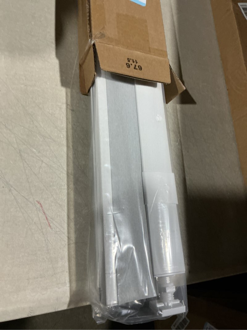 Condition photo showing Good Condition for lazblinds no tools no drill cordless cellular shades, blackout light blocking honeycomb shades for home, thermal insulation blinds for windows, 27" w x 64" h, white blackout-white 27" w x 64" h