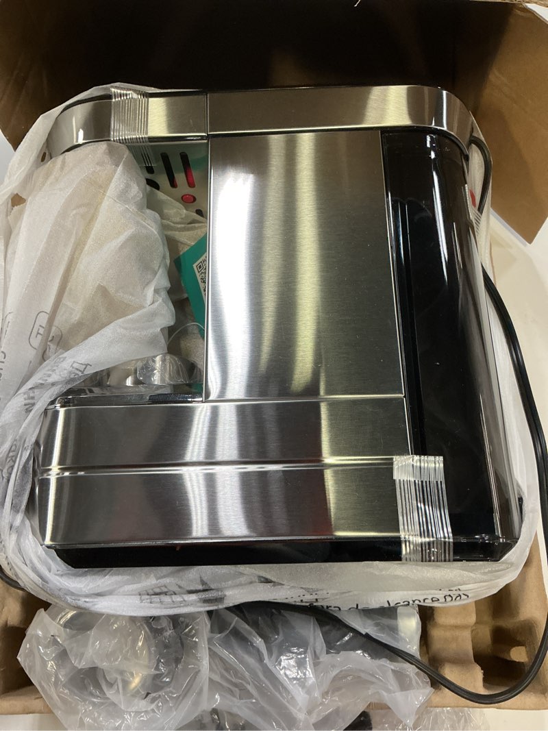 Condition photo showing Good Condition for CASABREWS CM5418 Espresso Machine 20 Bar, Compact Espresso Maker with Steam Milk Frother, Stainless Steel Coffee Machine with 34oz Removable Water Tank for Cappuccino, Gift for Women or Men, Silver A-Silver Button