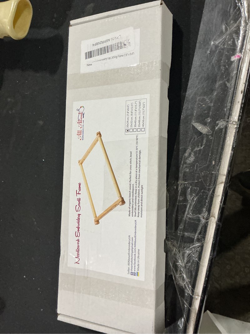 Condition photo showing Good Condition for Needlepoint Embroidery Tapestry Scroll Frame Made of Organic Beech, Wooden Cross Stitch Frame, Needl